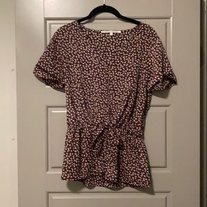 Tie Waist Floral Top